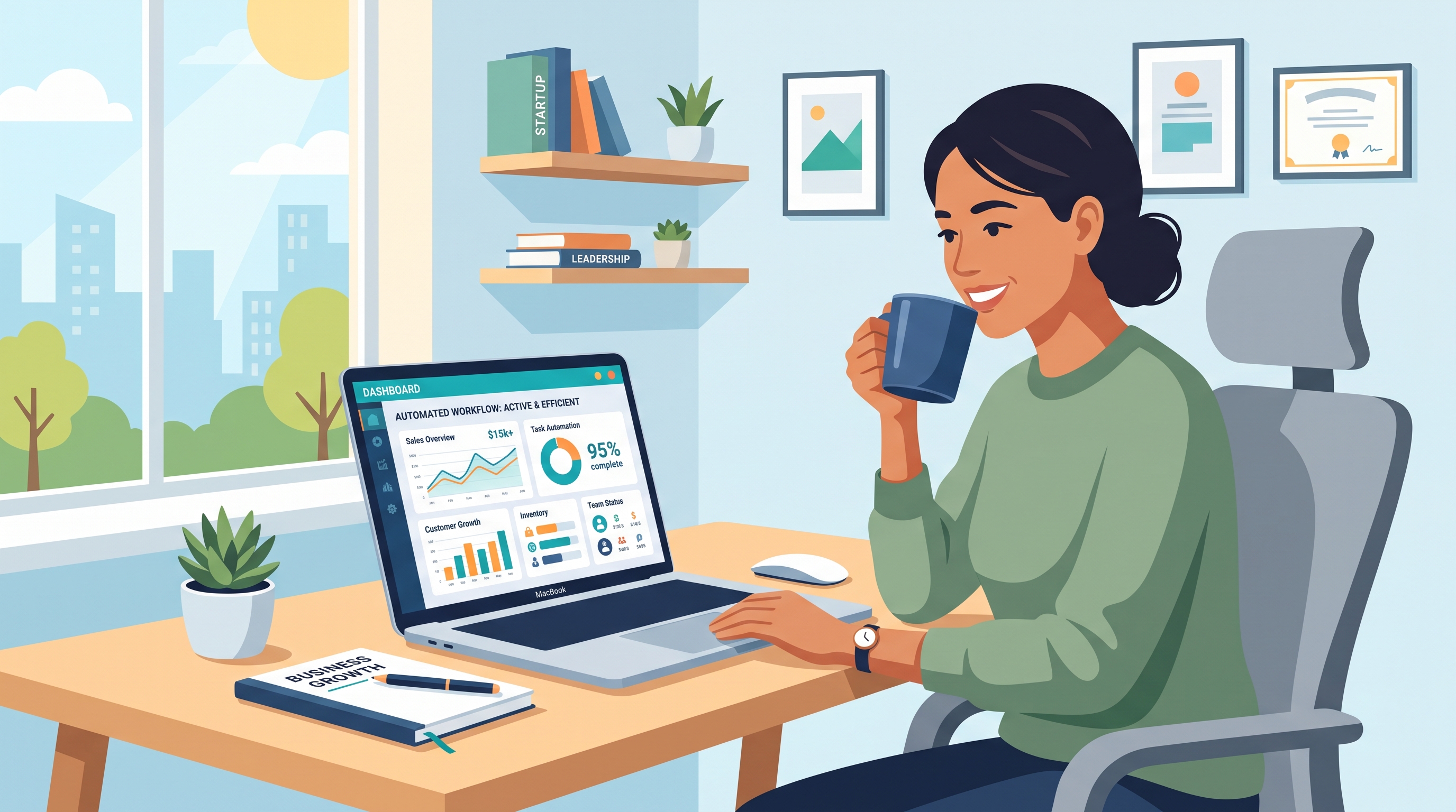 A clean illustration showing messy paperwork transforming into a secure, automated digital workflow.